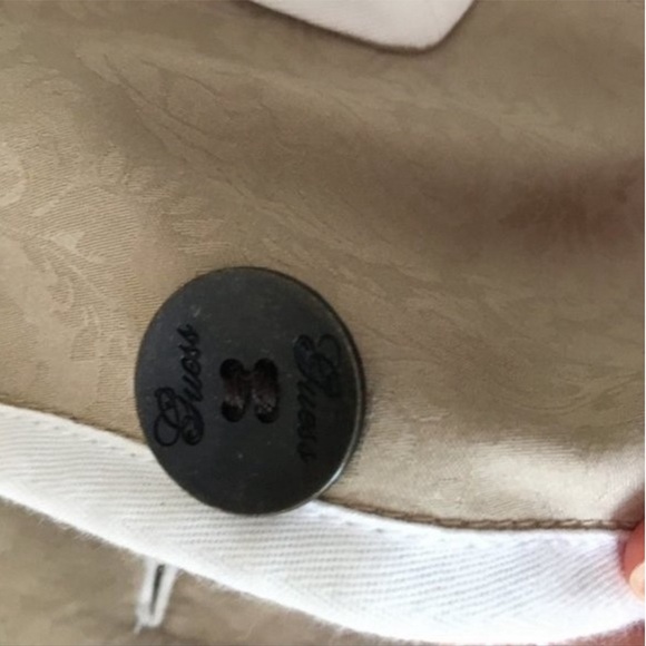 Guess Tan White 100% Cotton Blazer Jacket Size XL. - Picture 9 of 9